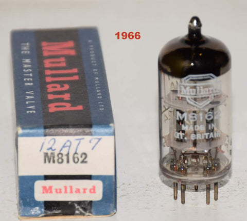 (!!) (SINGLE) M8162=CV4024=12AT7WA Mullard UK NOS 1966 (10.4/9ma)