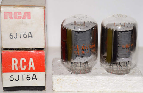 (!!!) (Recommended Pair) 6JT6A RCA NOS 1960's - 1970 era (66.5ma and 67ma)