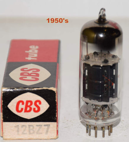 (!!) (GOOD SINGLE) 12BZ7 CBS NOS large