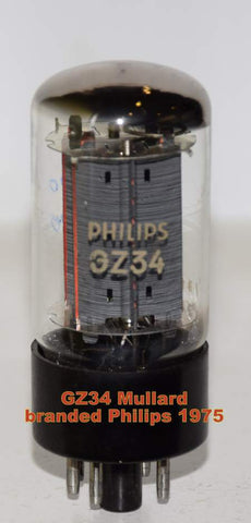 (!) (Good Value Single) GZ34=5AR4 Philips Mullard used/good 1975 (56/40 and 56/40)