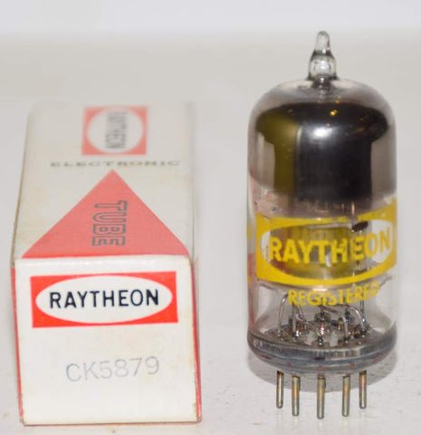 5879 RCA branded Raytheon chrome shield NOS 1970's (1.7ma)