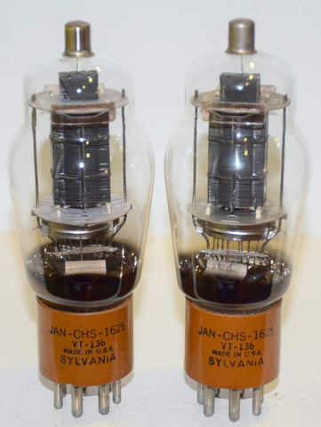 (!) (1 Pair) JAN-CHS-1625 Sylvania 1940's like new (72/40 and 72/40)