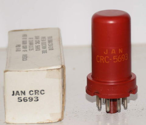 (!!!) (BEST SINGLE #1) JAN-CRC-5693 RCA NOS 1961 original box (2.9ma Gm=1600) (premium low noise 6SJ7) (Peluso, Gibson, Fender)