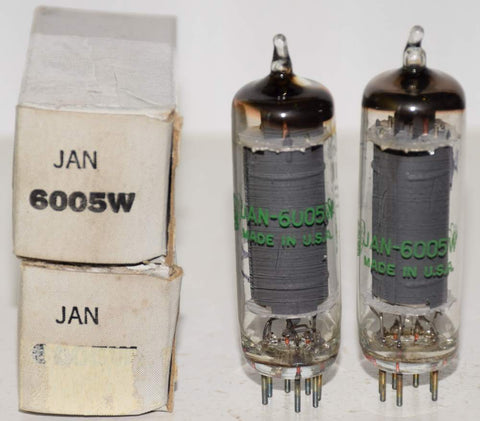 (!!!!) (BEST PAIR #4) JAN-6005W GE NOS 1980-1981 (42.0ma and 42.6ma)