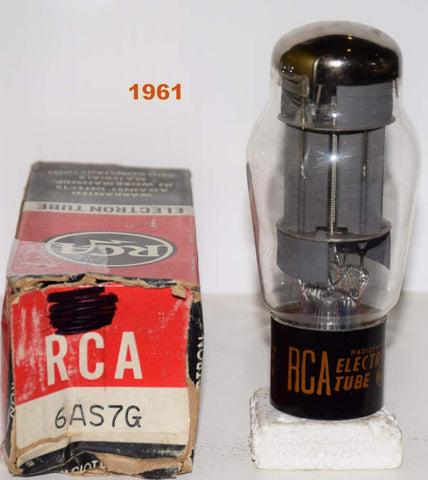 (!!!!) (Best Single) 6AS7G RCA gray plates NOS 1961 (85ma/123ma)
