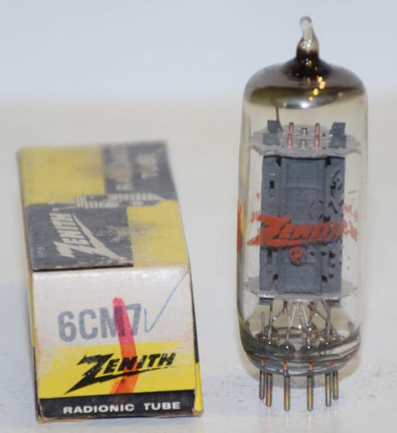 6CM7 GE Zenith NOS 1969 (7.5ma and 25ma) (highest mA and Gm)