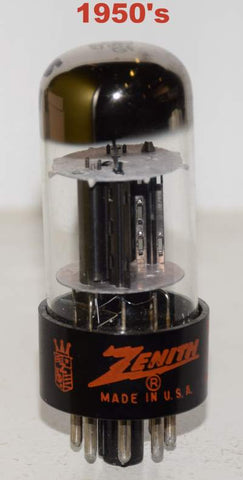 (!!) 6SL7GT Sylvania NOS branded Zenith 1950's tall bottle (3.0/2.9ma)