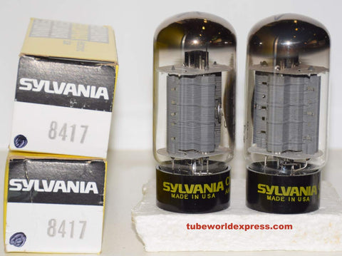 (!!!!!) (Best Pair) 8417 Sylvania NOS 1970's same date codes (117.4ma and 118ma)