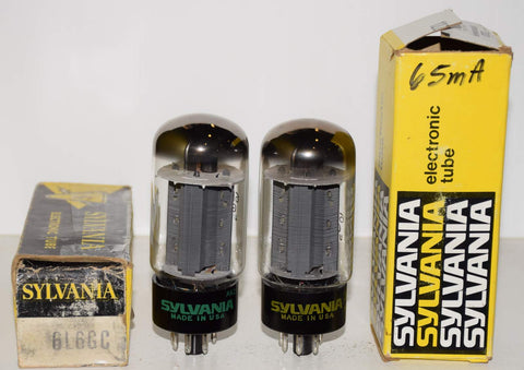 (!!!!) (Recommended Pair) 6L6GC Sylvania NOS 1960's - 1970 (63ma and 65ma)