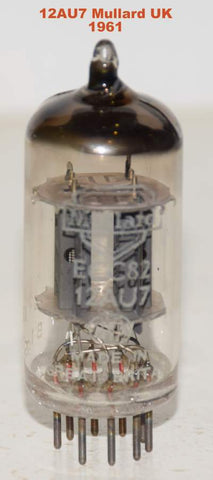 (!!!!) (Single 1961) 12AU7=ECC82 Mullard BVA UK shield logo NOS 1961 (7.5/9ma) (Gf1 series) (smooth rich sound)