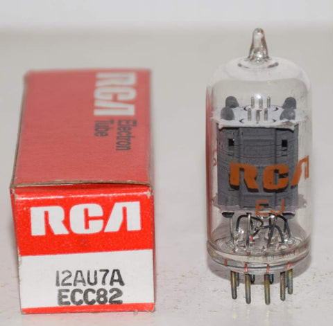 (!!!) (Best Single) 12AU7A RCA clear top NOS 1973 (10.8/11ma) (same Gm) 1-2% section balance