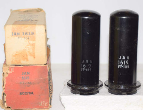 (!!) (Good Value PAIR) 1619 RCA NOS 1942-1943 (44ma and 45.2ma)