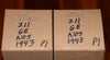 (!!!!!) (Recommended Pair) 211 GE NOS 1943 in tan boxes (112.8ma and 113.8ma) (Highest mA)