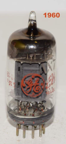 (!!!!) (Good Value Single 1960) 12AX7 GE tall gray ribbed plates