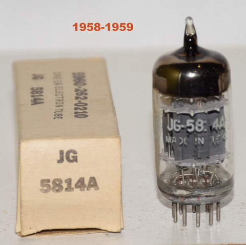 (READ REVIEW) JG-5814A=12AU7 GE triple mica NOS