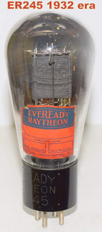 (!!) ER-245 Eveready Raytheon Balloon box plate used/very good 1932 (31ma)