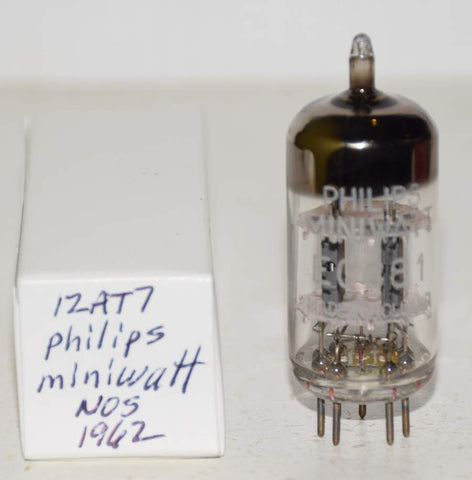 (!!!!) (Best Overall Single) ECC81=12AT7 Philips Miniwatt France by La Radiotechnique NOS 1962 (8.8/8.8ma) 1-2% section balance
