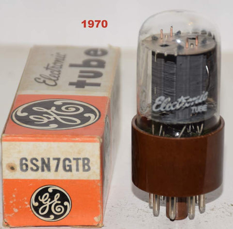 (!!!) (Single) 6SN7GTB GE Canada brown base NOS 1970 (10/7.2ma)