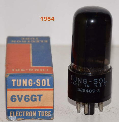 (!!!!) (Best Tungsol Single) 6V6GT Tungsol coated glass NOS 1954 (44ma)