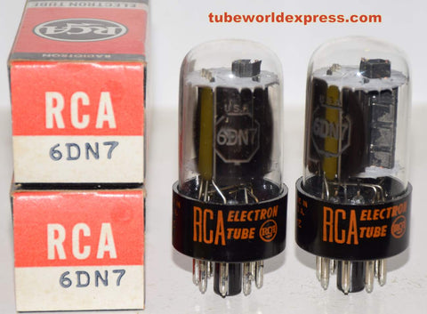 (!!!!) (Best Pair) 6DN7 RCA NOS 1960's (30ma/9.6ma and 34ma/8.5ma)