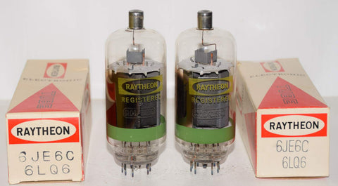 (!!!!) (Best Pair #2) 6LQ6=6JE6C Raytheon Japan NOS 1970's (105ma and 108ma)