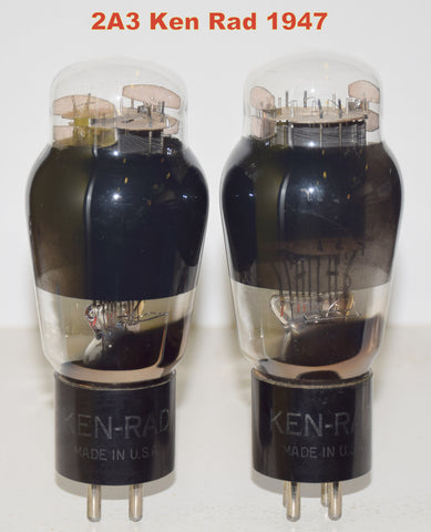 2A3 Ken Rad coated glass low hours/test like new 1947 (read review)