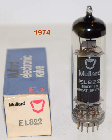 (!!) EL822 Mullard black plate NOS 1974 (51ma)
