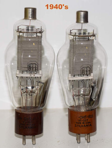 (!!!) (Good Value Pair) JAN-CHS-811 Sylvania used/good 1940's (50/36 and 55/36)