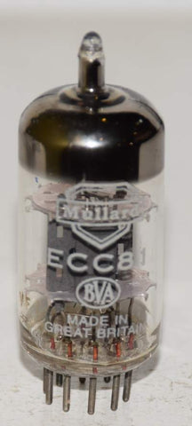 (!!!) (Single) ECC81=12AT7 Siemens Halske branded Mullard like new 1966 (8.2/7.4ma)
