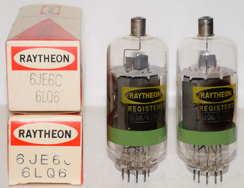 (!!!!) (Best Pair #1) 6LQ6=6JE6C Raytheon Japan NOS 1970's (112ma and 109ma)
