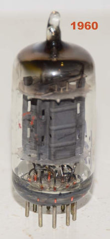 (!!!!) (Best Value Single 1960) 12AX7 GE tall gray ribbed plates