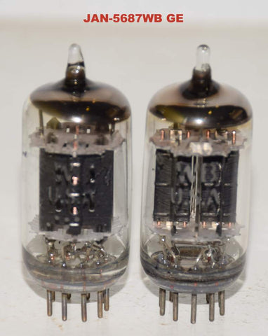 (!!!!) (Good Value Pair) 5687WB GE used/good 1970 era (26/27ma and 26.6/27.8ma)