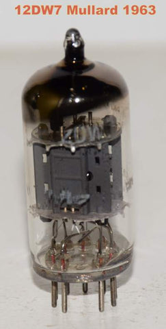 (!!!) (Best Value Single) 12DW7=7247 Magnovox Mullard UK used/good 1963 (0.9ma/13.6ma)