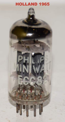 (!!) (Good Value Single) ECC82=12AU7 Philips Miniwatt Holland used/good 1965 (7.8/10ma)