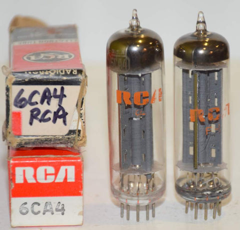 (!!!) (BEST PAIR) 6CA4 RCA NOS 1969-1970's (52/40 and 53/40 x 2 tubes)