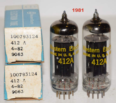 (!!) (Best Pair 1981) 412A Western Electric NOS