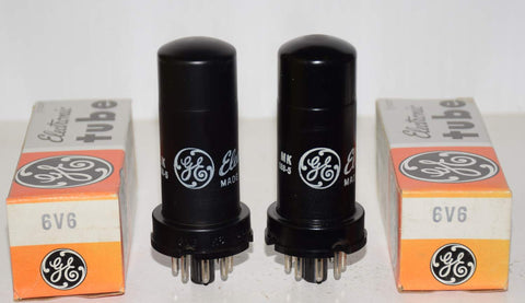 (!!!!!) (BEST PAIR) 6V6 GE metal can NOS 1970's (39ma and 40ma) 1-3% matched
