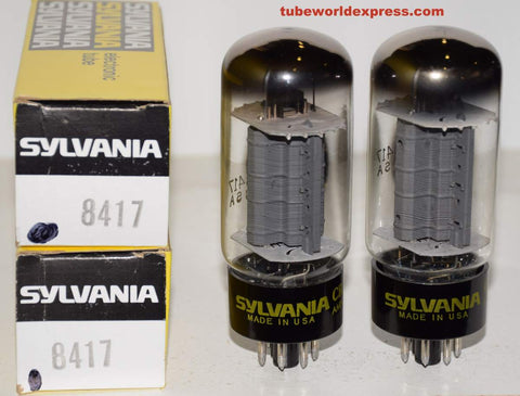 (!!!!!) (Best Pair) 8417 Sylvania NOS 1970's same date codes (127.4ma and 128ma)