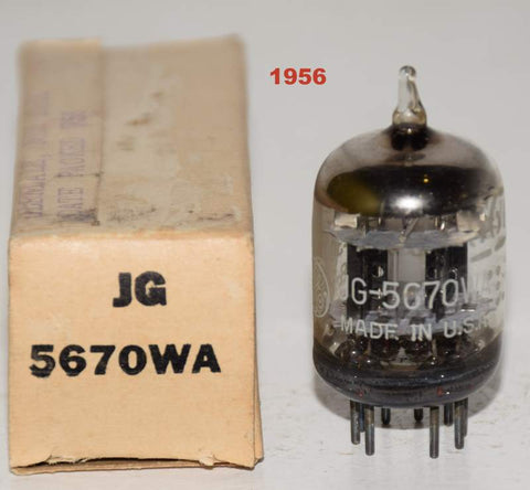 (!!!) (Best Single) JG-5670WA GE triple mica with D getter halo NOS 1956 (6/6ma)