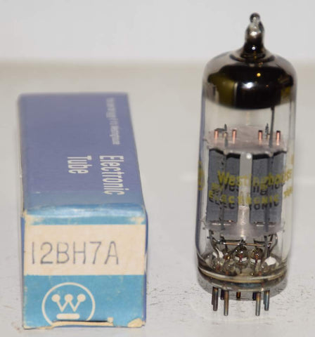 (!!) (Best Value Single) 12BH7A Hitachi Japan 1970's branded Westinghouse NOS 1984 (11.8/12.9ma) (McIntosh, Quicksilver, Art Audio, Wells)
