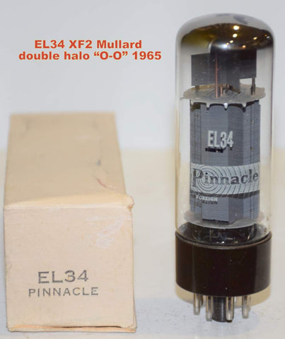 (!!!!!) (Best Value Single) EL34 Mullard UK branded Pinnacle XF2 double halo