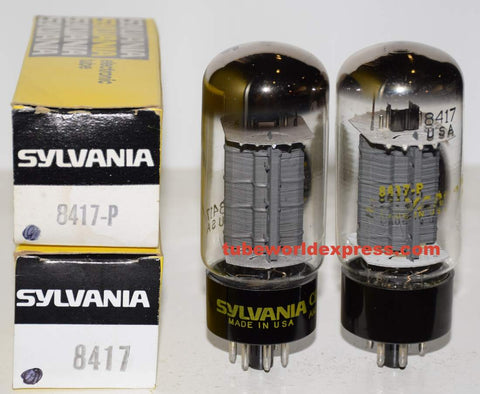 (!!) (Recommended Pair) 8417 Sylvania NOS 1970 era (92.6ma and 93.8ma)