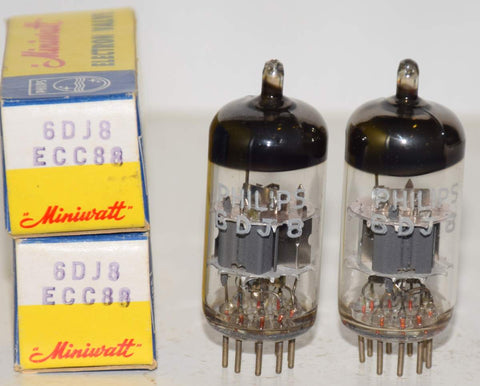 (!!!!) (BEST PAIR #1) 6DJ8 Philips by Matshushita JAPAN branded RCA NOS 1960's (data soon)