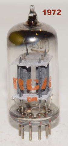 (!!!) 7025 RCA ribbed gray plates used/good 1972 (Gm=1450/1400 and 0.9/0.8mA) (V1 guitar amp)