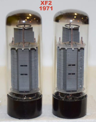 (Best Value Pair) EL34 Mullard UK used/good XF2 single halo 1971 (74ma and 78ma)