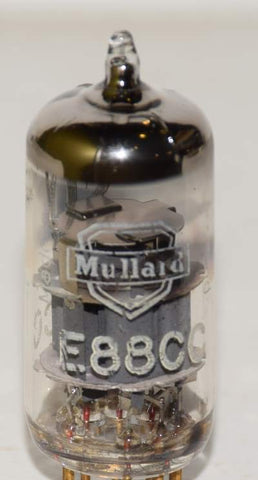 (!!!!) (Best Value Single) E88CC=6922 Mullard SQ Holland used/good 1966 (11.0/11.4ma) (3D MIDS, low noise, sweet sound) (same Gm)