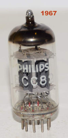 (!!!) (Best Single 1967) ECC82=12AU7 Philips Holland NOS 1967 (11.2/10.6ma) (same Gm)