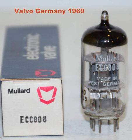 (!!) (Best Single) ECC808=6KX8 Mullard Made in Germany by VALVO NOS 1969 (2.1/2.2ma)