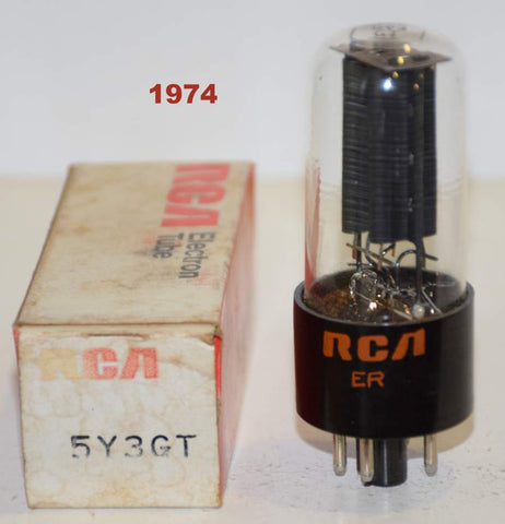 (!!!) (Recommended Single) 5Y3GT RCA NOS 1974 (60/40 and 65/40)