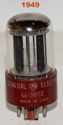 (!) (SINGLE) 5692 RCA RED BASE rebranded GL-5692 GE used/good 1949 (8.2/7.6ma)